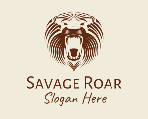 Angry Lion Roar  logo design