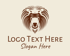 Fangs - Angry Lion Roar logo design