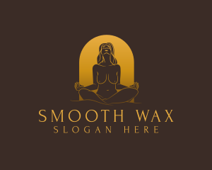 Yoga Nude Woman logo design