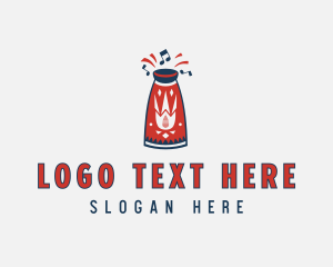 Cultural - Musical Conga Drum Instrument logo design