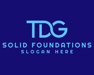 Blue Letter TDG Tech Monogram Logo