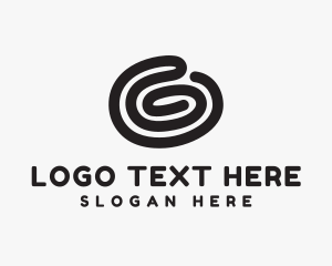 Curved - Letter G Multimedia Company logo design