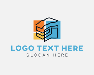 Learning Center - Education Study Book logo design