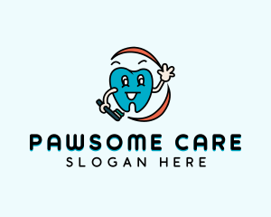 Dental Care Mascot logo design