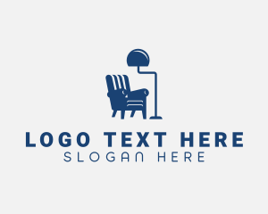 Home Decor - Chair Lamp Furniture logo design