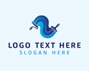 Paint Roller - Paint Roller Brush logo design