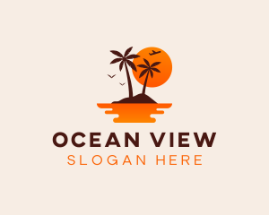 Beach Travel Getaway logo design