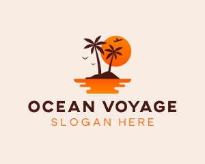 Beach Travel Getaway logo design