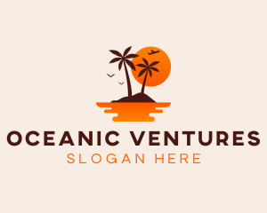 Beach Travel Getaway logo design