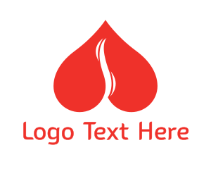 Love - Red Heart Smoke logo design