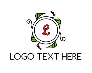 Wreath - Fresh Wreath Lettermark logo design