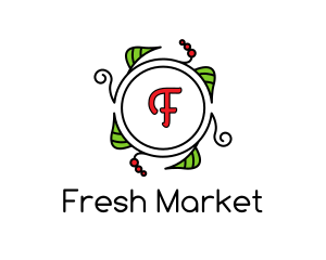 Fresh Wreath Lettermark  logo design