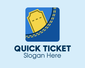 Ticket - Ticket Coupon Voucher App logo design