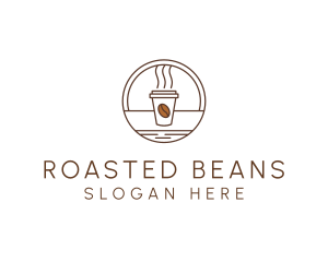 Roasted - Coffee Cup Cafe logo design