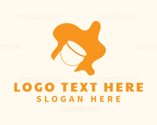 Orange Paint Bucket Logo | BrandCrowd Logo Maker