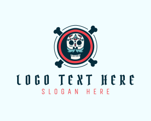 Dia De Los Muertos - Skull Bone Festival logo design