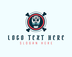 Calacas - Skull Bone Festival logo design
