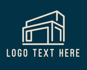 Barn - Beige Warehouse Realtor logo design