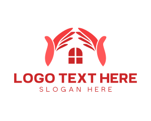 Service - Pink Hand Roofing Service logo design