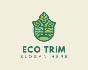 Eco Seedling Leaf Gear logo design