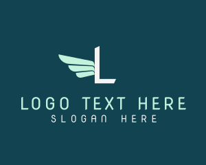 Messenger - Fast Logistics Wings Mover logo design