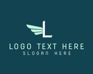 Parcel - Fast Logistics Wings Mover logo design