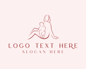 Postpartum - Baby Mother Parenting logo design