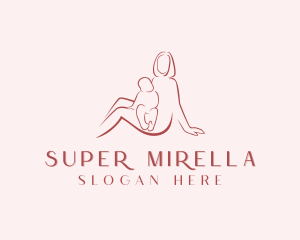 Breastfeeding - Baby Mother Parenting logo design