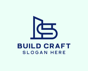 Blue Architectural Buildings  logo design