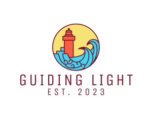 Lighthouse - Seaside Lighthouse Tower logo design