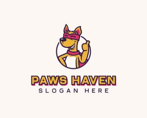 Superhero Dog Veterinary logo design