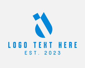 Lettering - Water Drop Letter I logo design