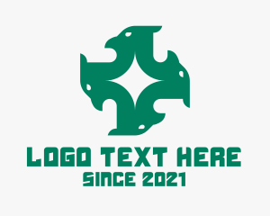 Green Eagle Head Logo