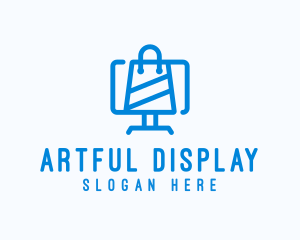 Computer Shopping Bag logo design