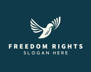 Dove Peace Freedom logo design