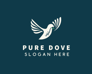 Dove Peace Freedom logo design