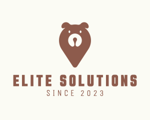 Location - Wild Bear Location Pin logo design