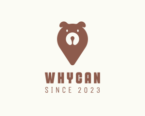 Hunt - Wild Bear Location Pin logo design