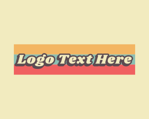 Wordmark - Retro Summer Business logo design