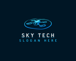 Aircraft Drone Surveillance logo design