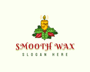 Holiday Candle Decoration logo design