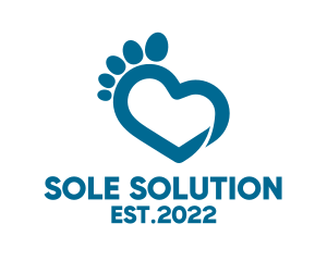 Heel - Blue Foot Healthcare logo design