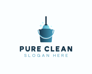 Janitorial Cleaning Mop logo design