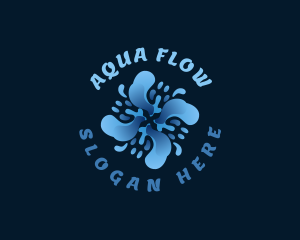 Hydrate - Water HVAC Propeller logo design