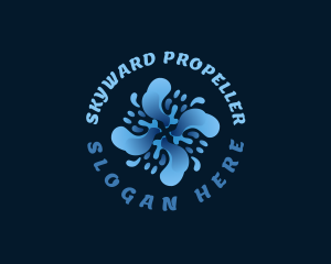 Water HVAC Propeller logo design