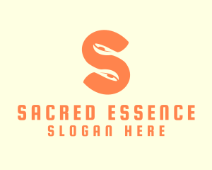 Orange Spoon Letter S logo design