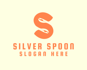 Orange Spoon Letter S logo design