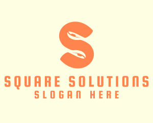 Orange Spoon Letter S logo design