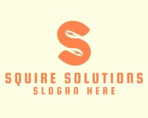 Orange Spoon Letter S logo design