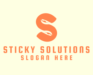 Orange Spoon Letter S logo design